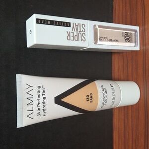 Almay Hydrating Tint Foundation - 130 Sand- Maybelline 30H Concealer 01